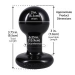 Round Butt Plug Small - Black - Image 4