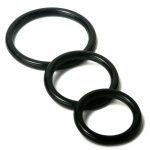 Trinity Silicone Cock Rings - Black - Image 2