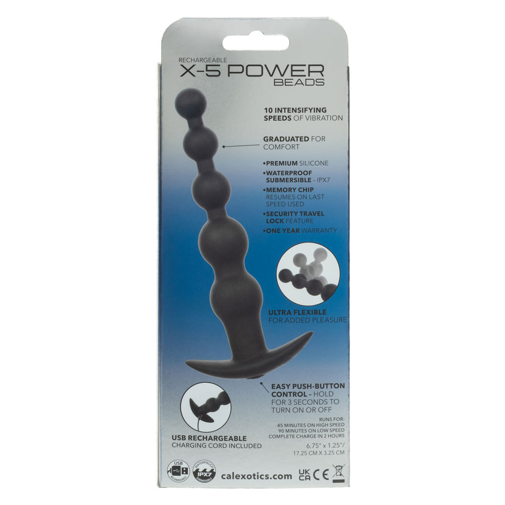 LjwlMP81 Rechargeable X-5 Power Beads - Black - Image 1