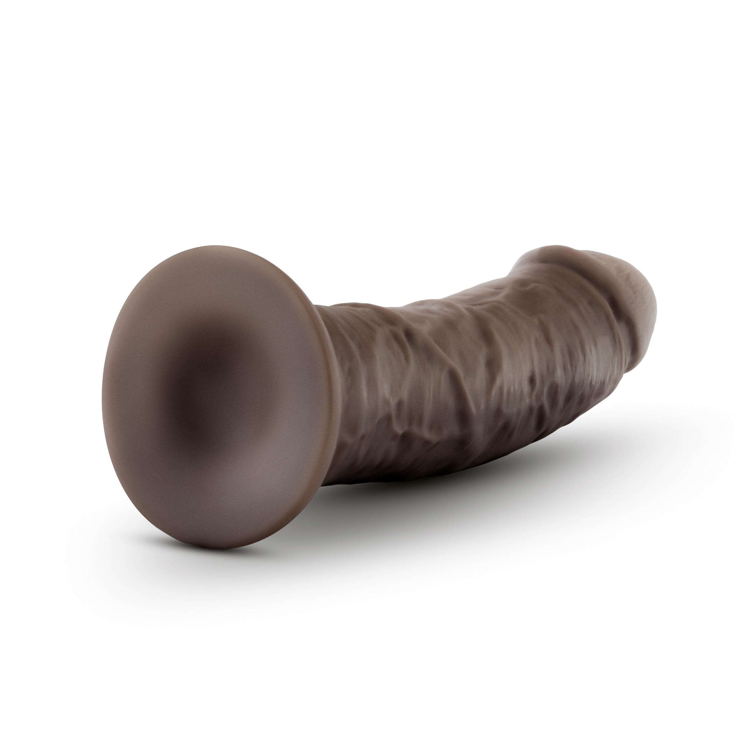 www.blushnovelties.com Au Naturel - 8 Inch Dildo With Suction Cup - Chocolate - Image 1