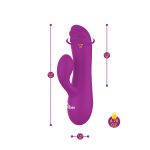 Jolie Mini Pleasure Ridges Rabbit Vibe - Berry - Image 4