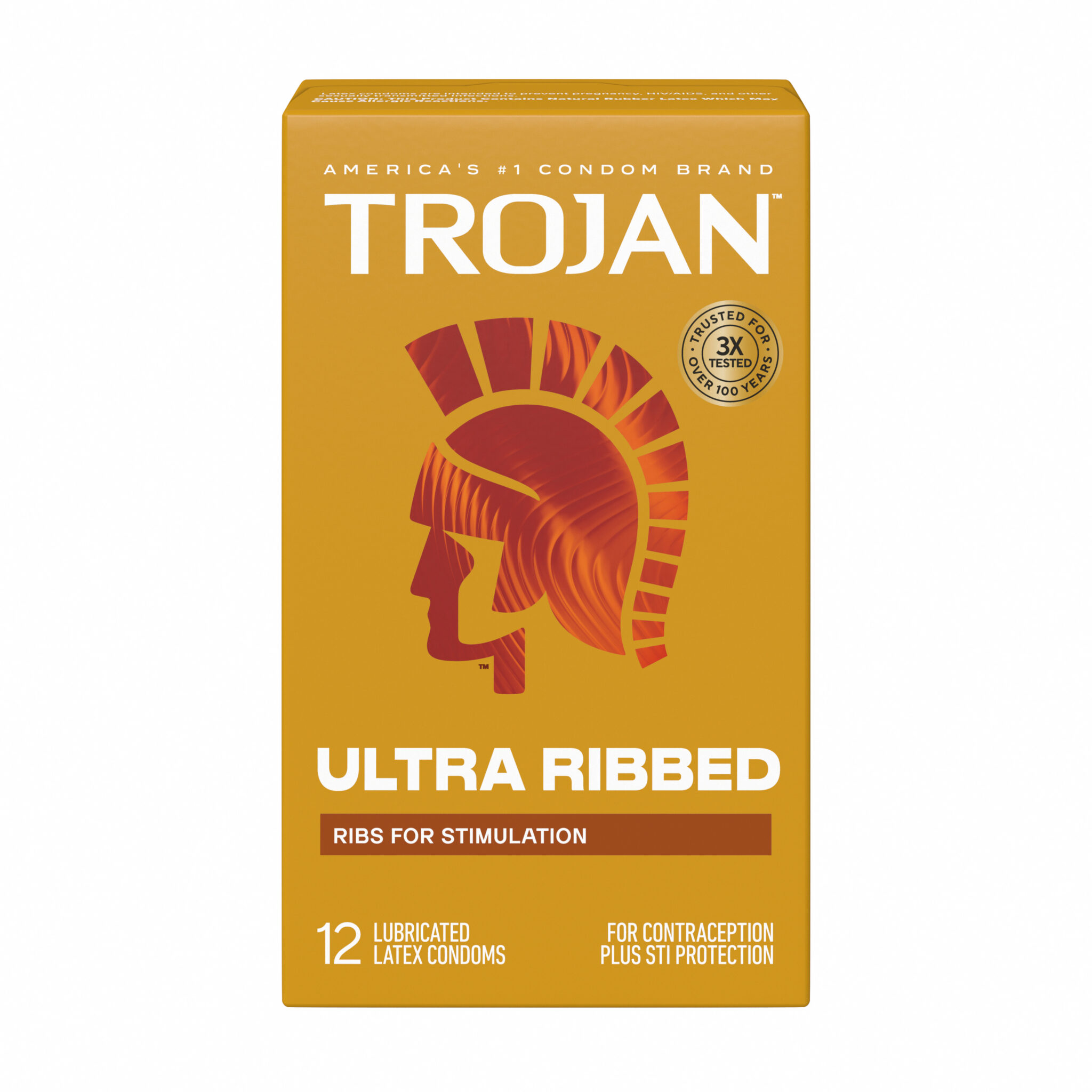 MSDKj9cI Trojan Stimulations Ulta Ribbed - 12 Pack - Image 1