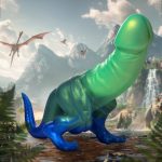 Jurassic Cock Dinosaur Silicone Dildo - Green/blue - Image 6