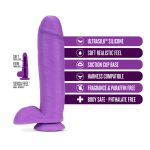Neo Elite - 10 Inch Silicone Dual Density Cock with Balls - Neon Purple - Image 4