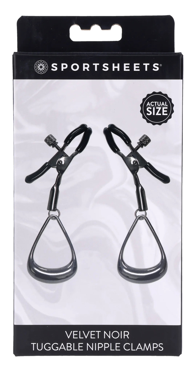 MtsNhpmZ Velvet Noir Tuggable Nipple Clamps - Image 1