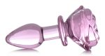 Pink Rose Glass Anal Plug - Small - Image 5