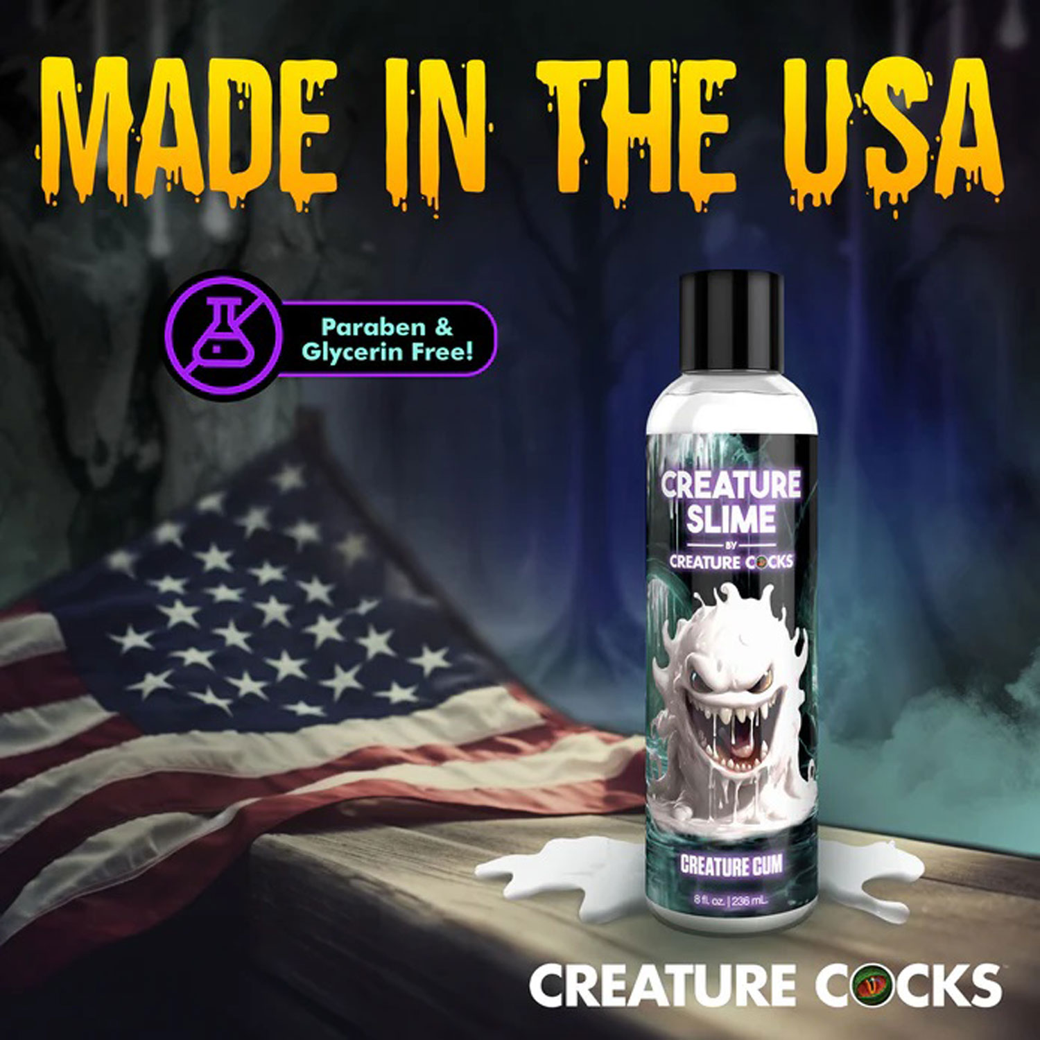 MzB5ZoGFS73f5cLp7NEA86xHWXsSglMO 8oz Creature Slime Creature Cum Unscented Jizz - Lubricant - Clear - Image 1