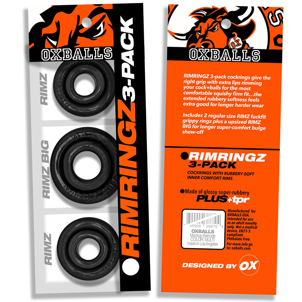 N7UJ8sGD RimringzMulti Size 3 Pack- Black - Image 1