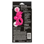 Silicone Rechargeable Dual Butterfly Ring - Pink - Image 3