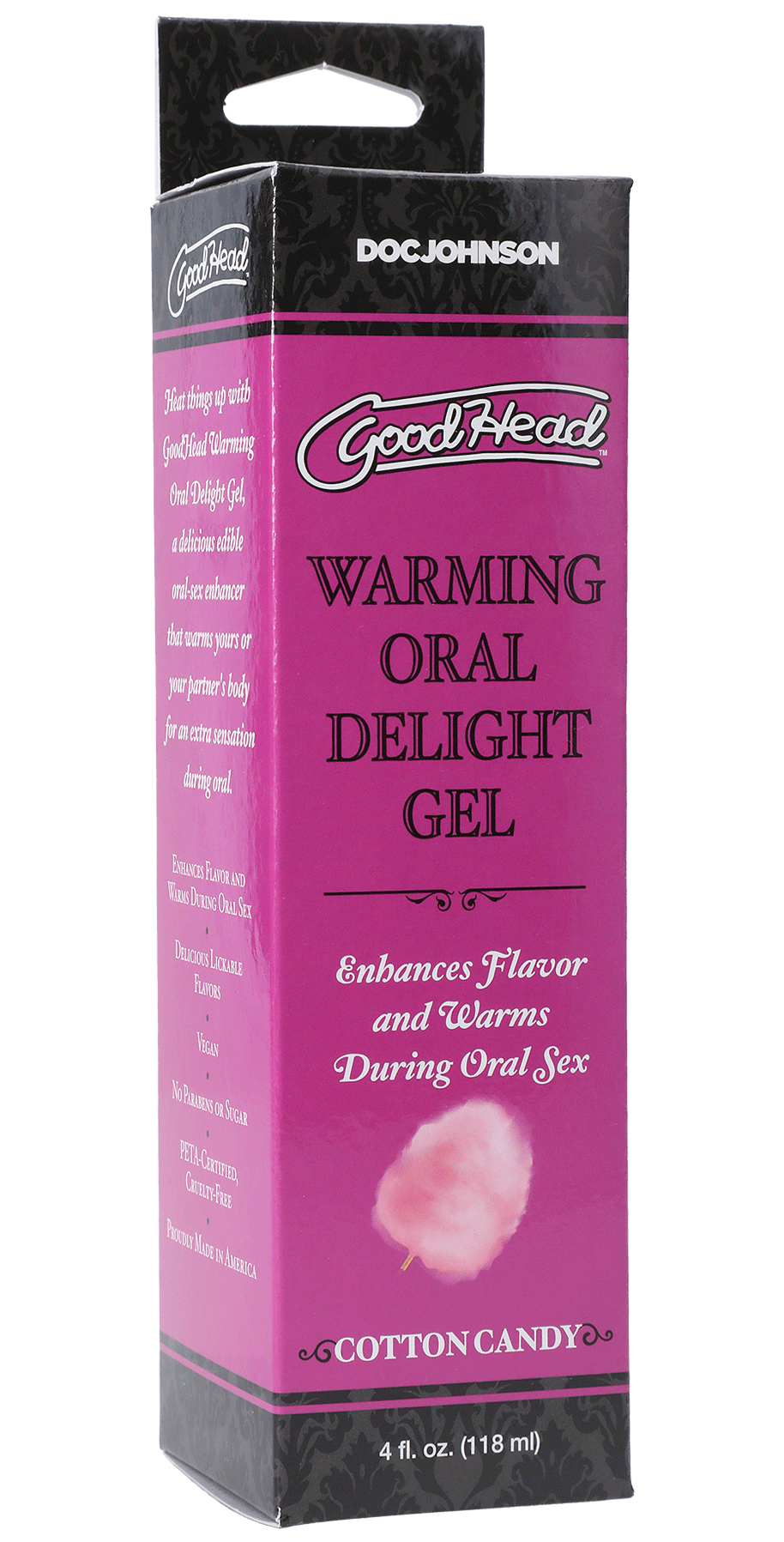 N8iMe9BSbnzuk0SGX3deSmT3HyrILvjb Goodhead - Warming Oral Delight Gel - Cotton Candy - 4 Fl. Oz. - Image 1