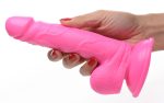 Pop Pecker 6.5 Inch Dildo With Balls - Pink - Image 2