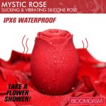 Mystic Rose Sucking and Vibrating Silicone Rose - Red - Image 4
