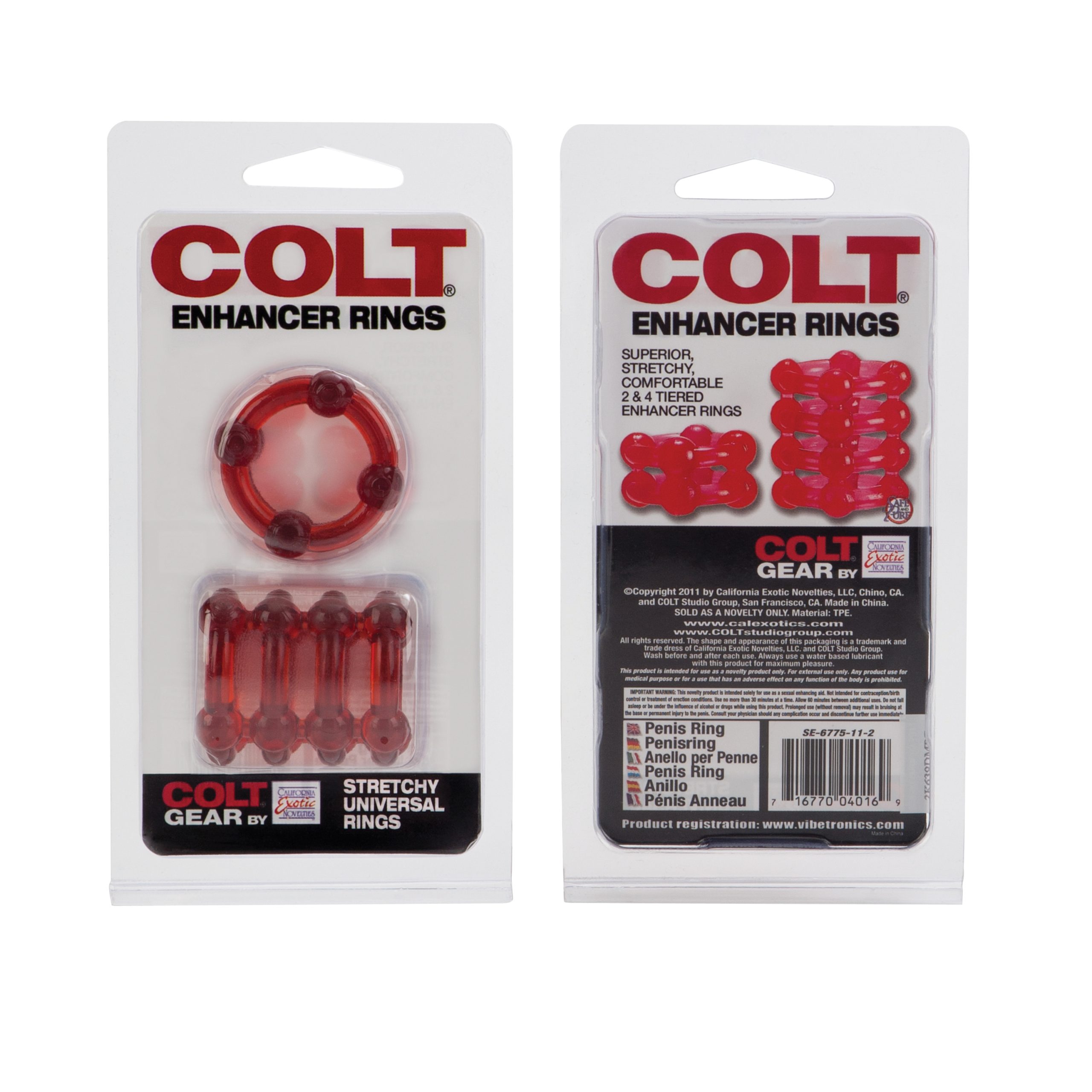 NMwTNGBibrRBJzctn8Z0LCBiYPu0TsDt Colt Enhancer Rings - Red - Image 1