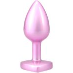 Booty Bling Metal Heart Plug - Small - Pink - Image 2