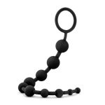 Anal Adventures - Platinum - Silicone 10 Anal Beads - Black - Image 3