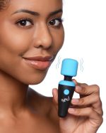 10x Vibrating Mini Silicone Wand - Blue - Image 4