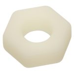 Alpha Glow-in-the-Dark Liquid Silicone Prolong Sexagon Ring - White - Image 4