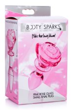 Pink Rose Glass Anal Plug - Small - Image 6