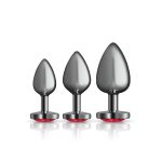 Red Heart Gem Anal Trainer Kit - Gunmetal - Image 3
