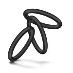 Performance - Vs3 Pure Premium Silicone Cockrings - Large - Black - Image 3