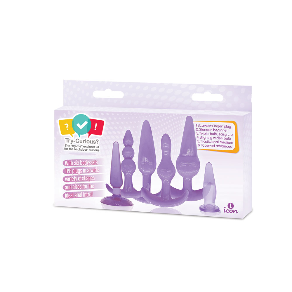 NiVcQOQqzbOcu8zUM6k1KYBM85jbtawX Try Curious Anal Plug Kit - Purple - Image 1