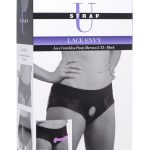 Lace Envy Black Crotchless Panty Harness - L/xl