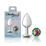 Rainbow Round Gem Silver Metal Plug - Md - Image 5