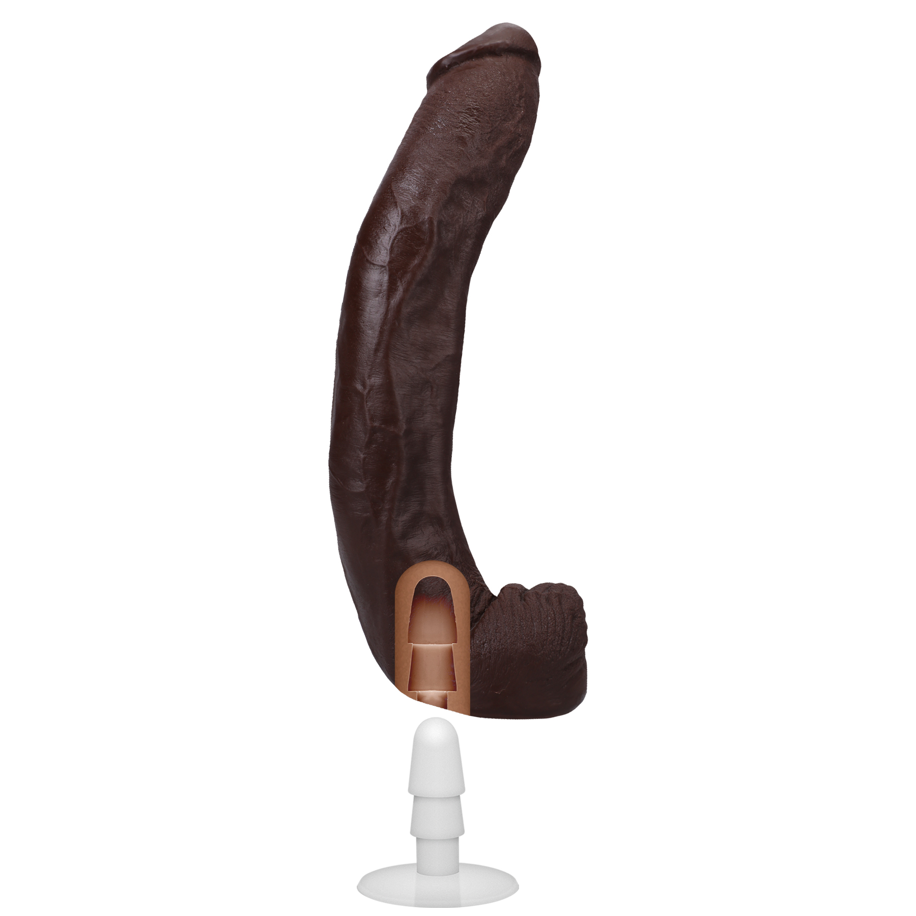 O3mHclsH8hUrLkgoZeRU0pmSOYW9zygN Signature Cocks - Dredd - 13.5 Inch Ultraskyn Cock With Removable Vac-U-Lock Suction Cup - Chocolate - Image 1