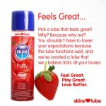 Skins Strawberry Water Based Lubricant 4.4oz - Image 2