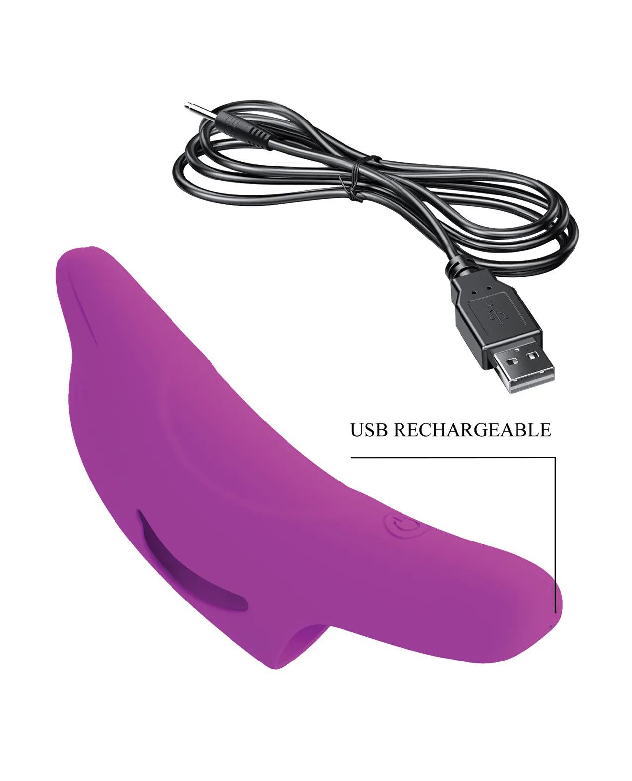 OT54uAwihprCBtwn23C5zrePpiB8z4lj Delphini Dolphin Honey Finger Vibrator - Fuchsia - Image 1