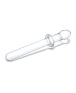 9.25 Inch Classic Smooth Dual-Ended Dildo - Clear - Image 3