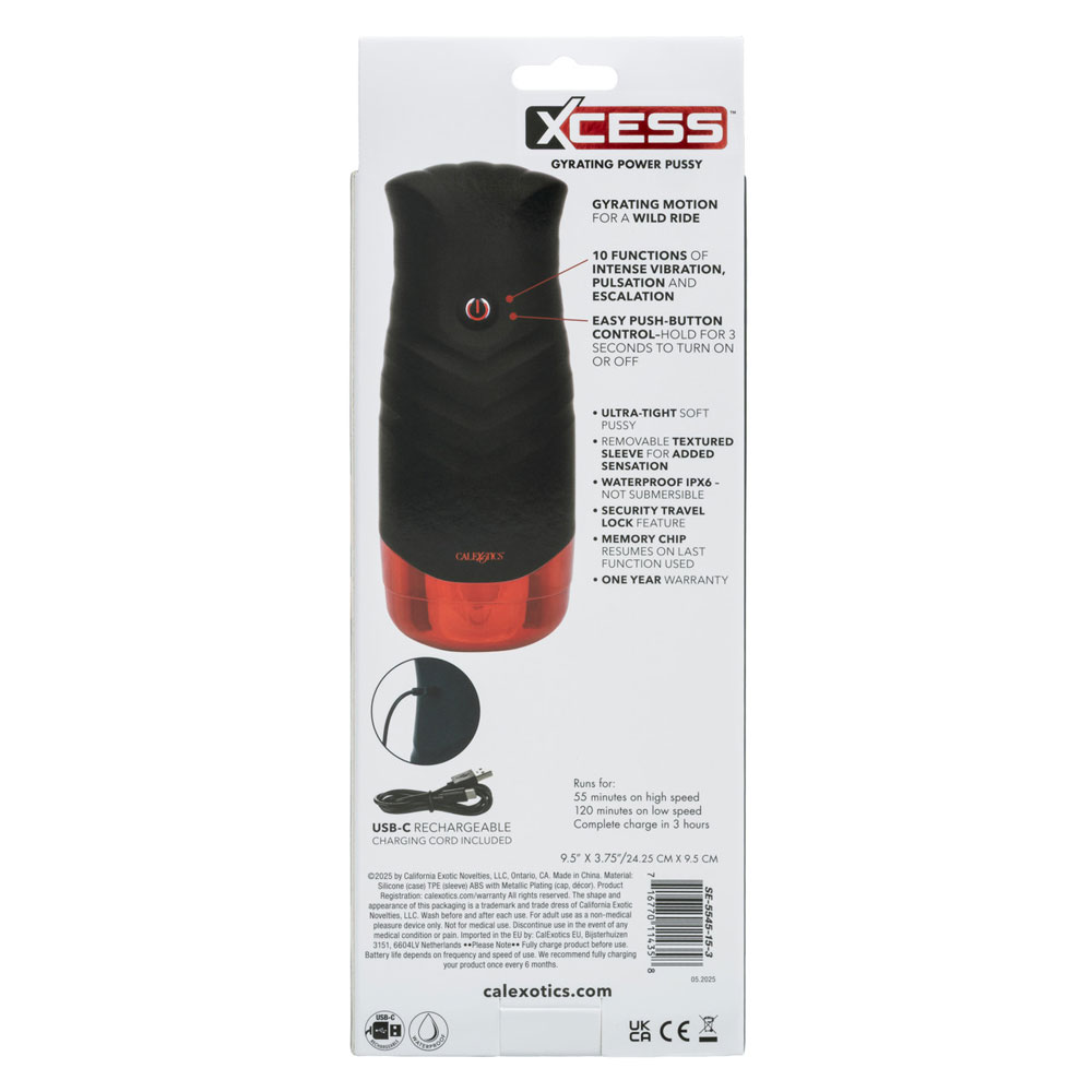 OzW4EPiu Xcess Gyrating Power Pussy - Black - Image 1