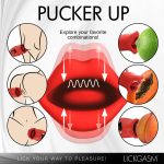 Lickgasm Kiss and Tell Mini Kissing and Vibrating Clitoral Stimulator - Red - Image 3