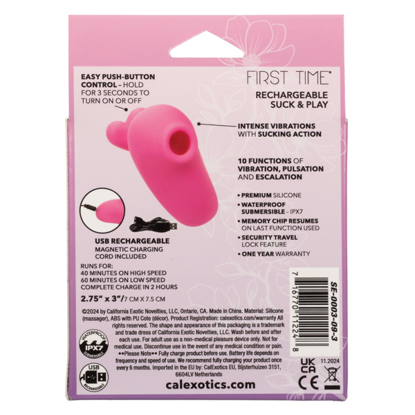 PBc0C1zH First Time Rechargeable Suck and Play - Pink - Image 1