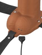 Fantasy X-Tensions Elite 6" Vibrating Hollow Silicone Strap-on - Brown - Image 3