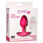 Gossip Pop Rocker 10x Vibrating Silicone Plug - Magenta - Image 2