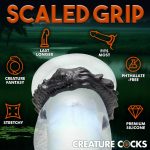 Black Caiman Silicone Cock Ring - Black - Image 2