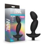 Anal Adventures- Platinum - Silicone Vibrating Prostate Massager 04-Black - Image 4