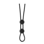 Stay Hard - Silicone Double Loop Cock Ring - Black - Image 3