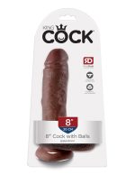 King Cock 8-Inch Cock With Balls - Brown - Image 4