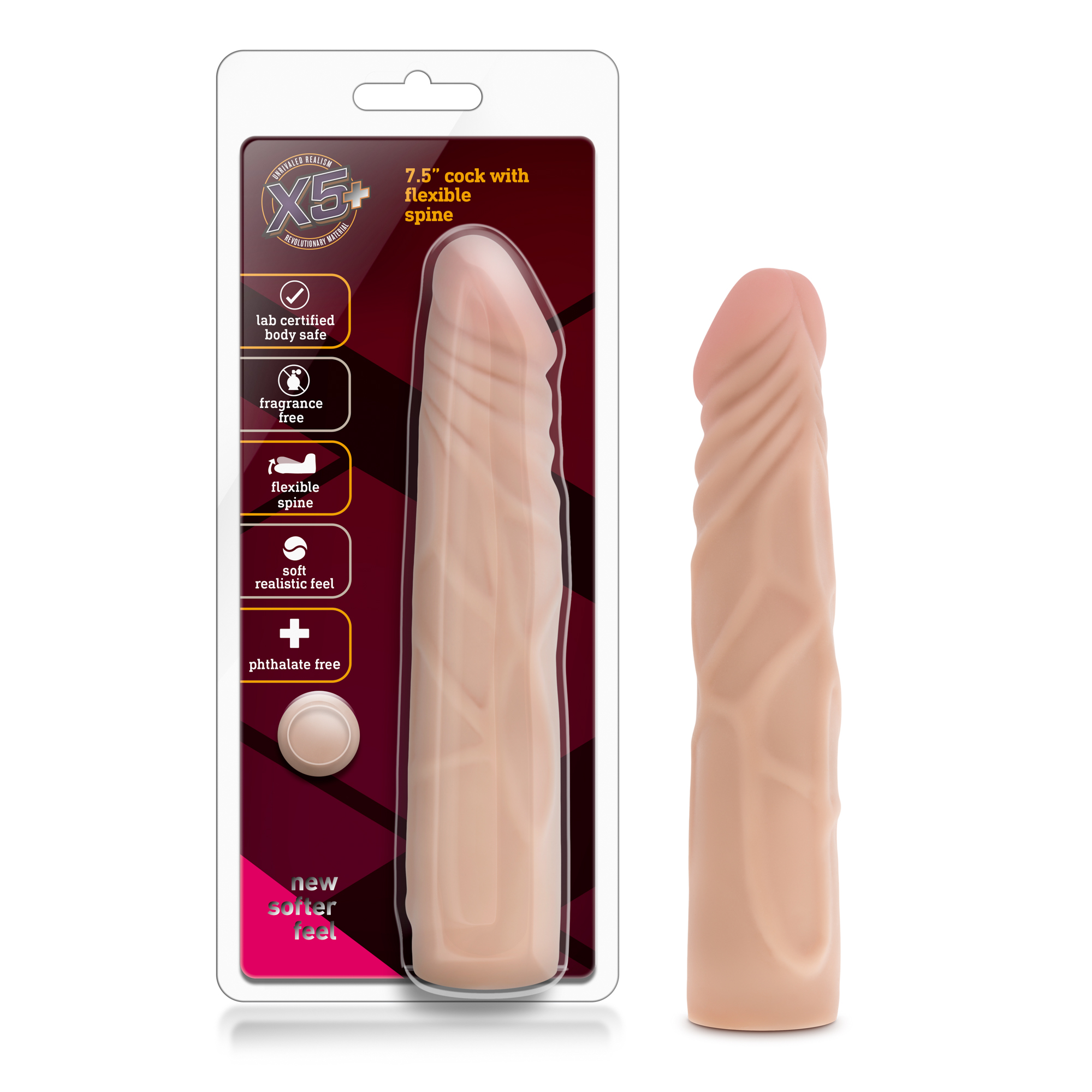 PZ7Y2B48PJGDhGR6gwRARJICctCG7HHf X5 7.5 Inch Dildo With Flexible Spine - Image 1