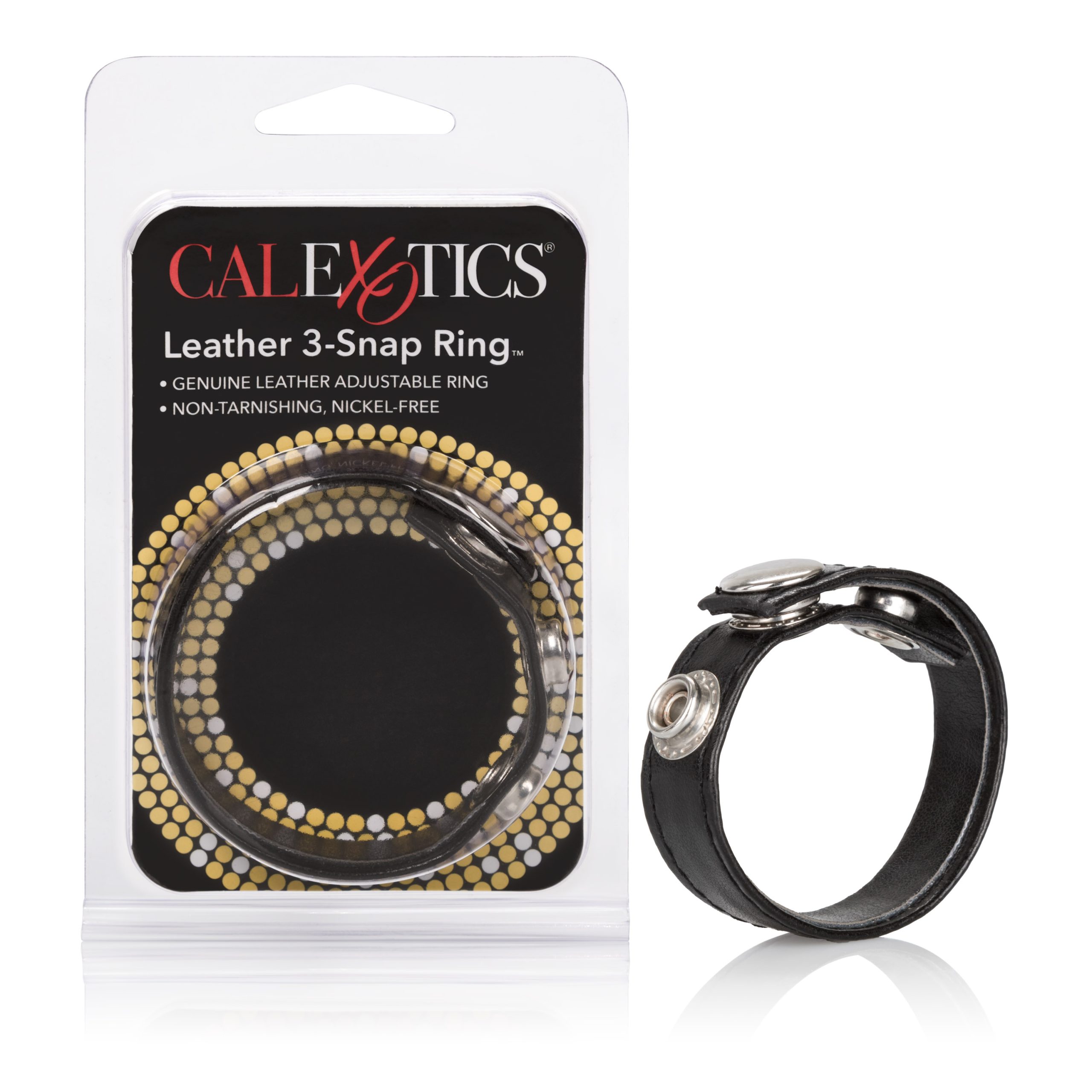 PZxxYES2sK4KOikaw7rirtzplOR4SZod Leather Black 3-Snap Ring - Image 1