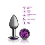 Purple Round Gem Gunmetal Metal Plug - Md - Image 10