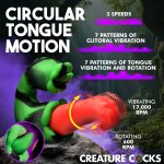 Tongue Lasher Silicone Vibrator - Green - Image 3
