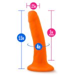 Neo - 5.5 Inch Dual Density Cock - Neon Orange - Image 6