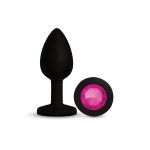 Gemma Pink Gem Black Silicone Plug - Large - Image 9