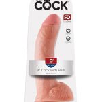 King Cock 9-Inch Cock With Balls - Flesh