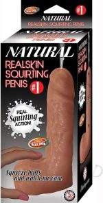 #1 Natural Realskin Squirting Penis - Brown - Image 2