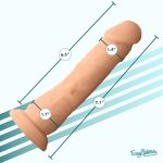 Easy Riders 7" Silicone Dildo - Medium - Image 4