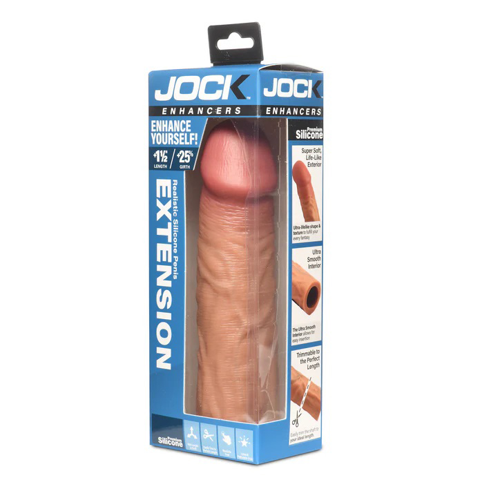 QXzr9zCQ Jock 1.5" Silicone Penis Extension Sleeve - Medium - Image 1